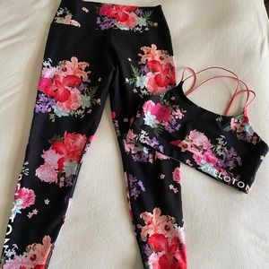 Peloton Set Asian Pacific Islander Sport Bra High Waisted Leggings Size XL